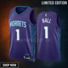 Lamelo Ball 1 -23 Charlotte Hornets Purple Statement Edition Men Jersey Swingman