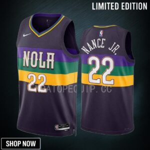 Larry Nance Jr. 22 New Orleans Pelicans Purple Jersey -23 City Edition Swingman