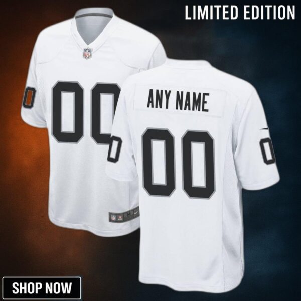 Las Vegas Raiders Custom Game Jersey - White Jerseys Nfl