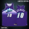 Leandro Bolmaro 10 -23 Utah Jazz Purple Hardwood Classics Jersey