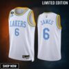 Lebron James 6 -23 Los Angeles Lakers White Classic Edition Men Jersey Swingman