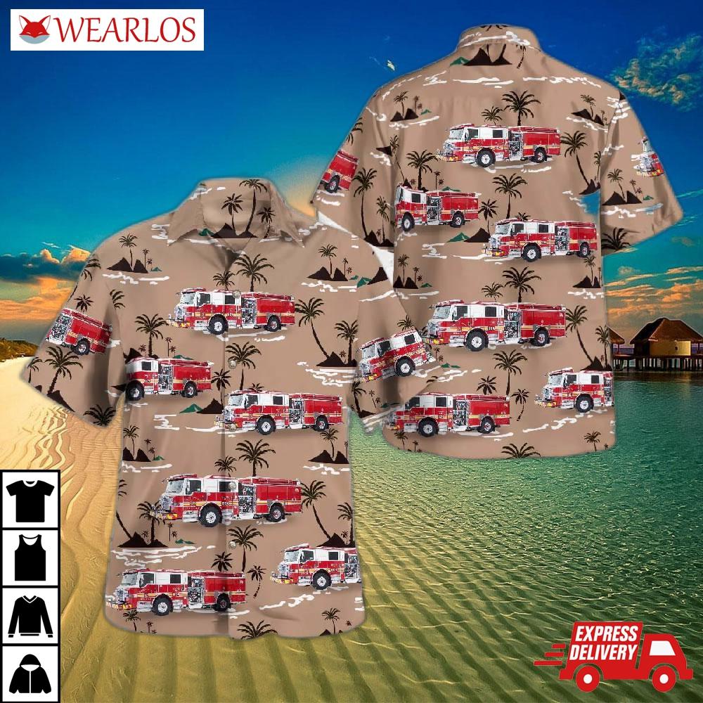 Leesburg, Virginia, Loudoun County Combined Fire & Rescue System Hawaiian Shirt