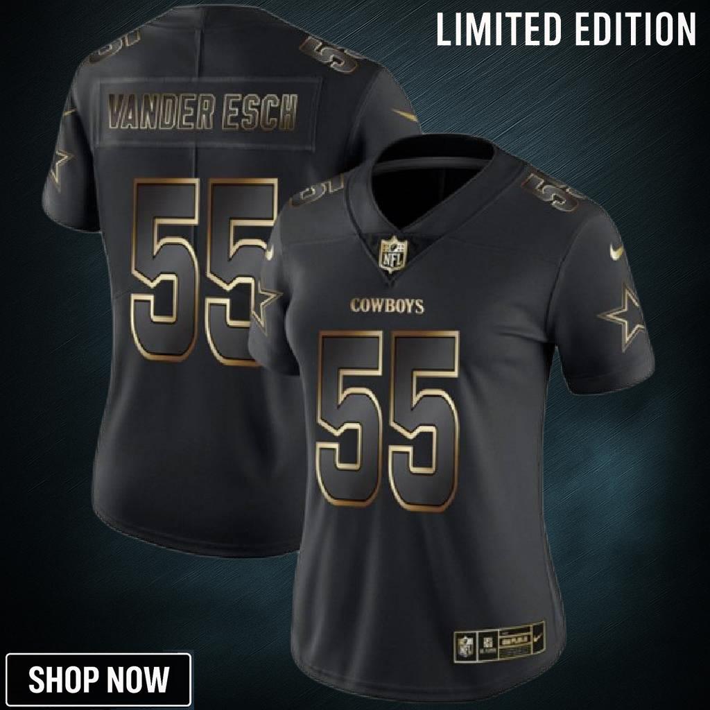 Leighton Vander Esch #55 Dallas Cowboys Nfl Explosion Legendary Gold Black Jersey