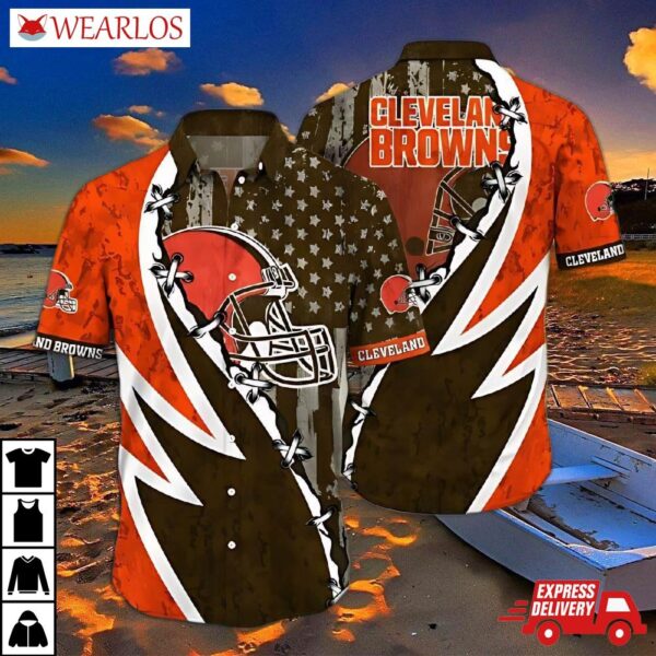 Leveland Browns Star Spangled Hawaiian Shirt