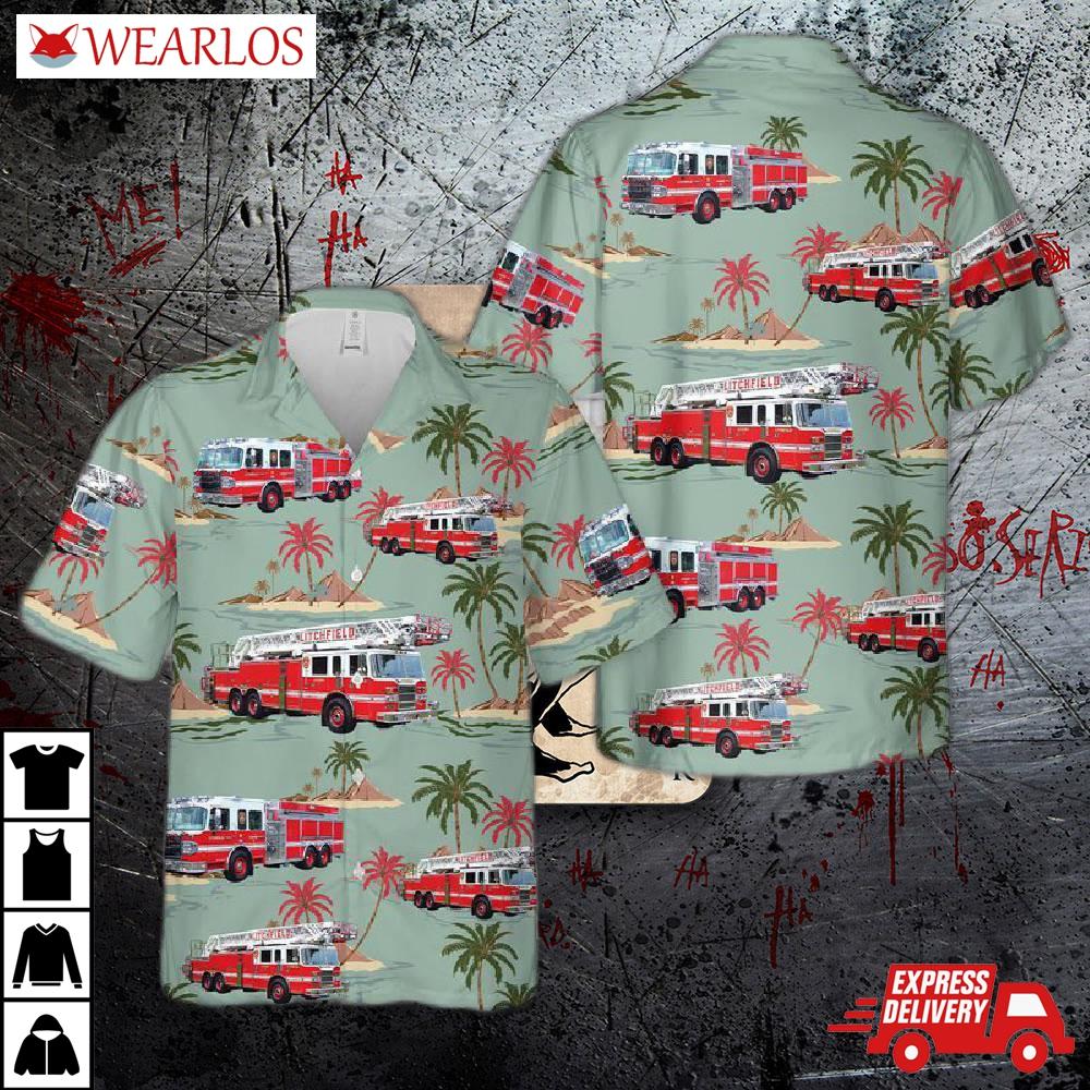 Litchfield Fire Department Hawaiian Shirt