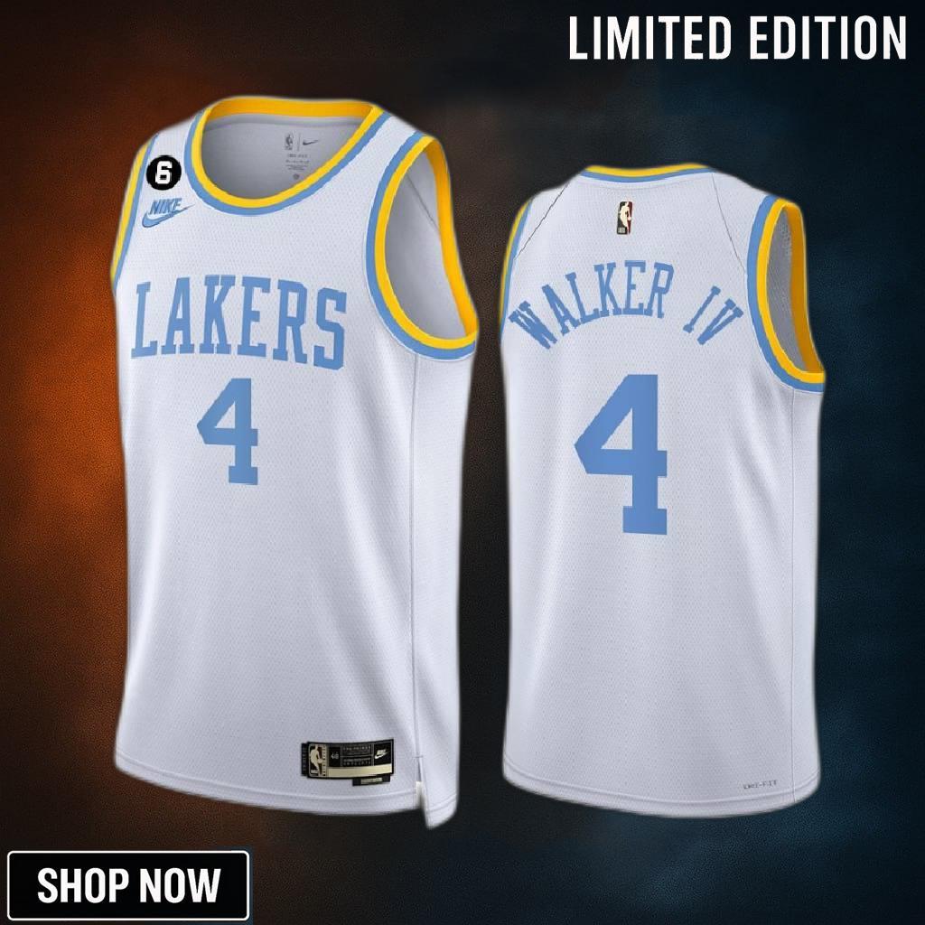 Lonnie Walker Iv 4 -23 Los Angeles Lakers White Classic Edition Jersey