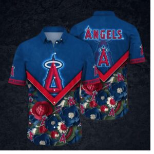 Los Angeles Angels Floral Vibe Hawaiian Shirt