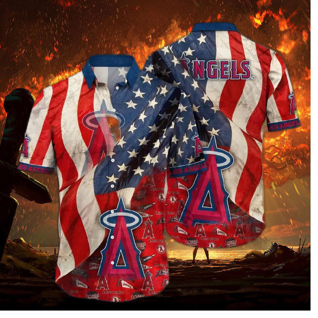 Los Angeles Angels Patriotic Pride Hawaiian Shirt