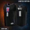 Los Angeles Clippers 11 John Wall Statement Edition Men Jersey -23 Black
