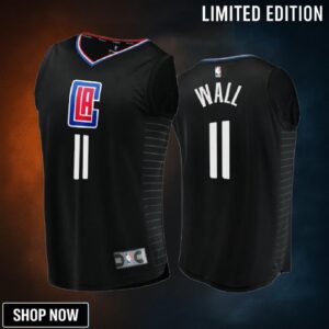 Los Angeles Clippers 11 John Wall Statement Edition Men Jersey -23 Black