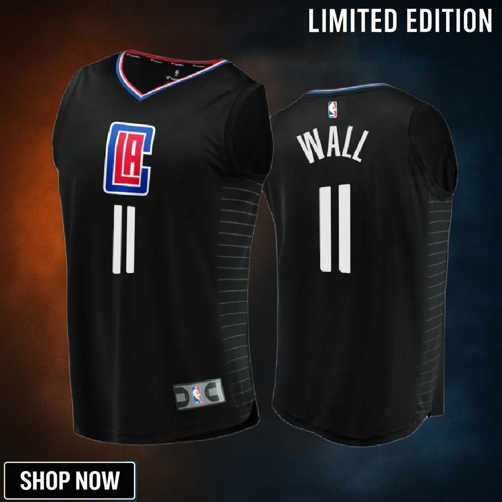 Los Angeles Clippers 11 John Wall Statement Edition Men Jersey -23 Black