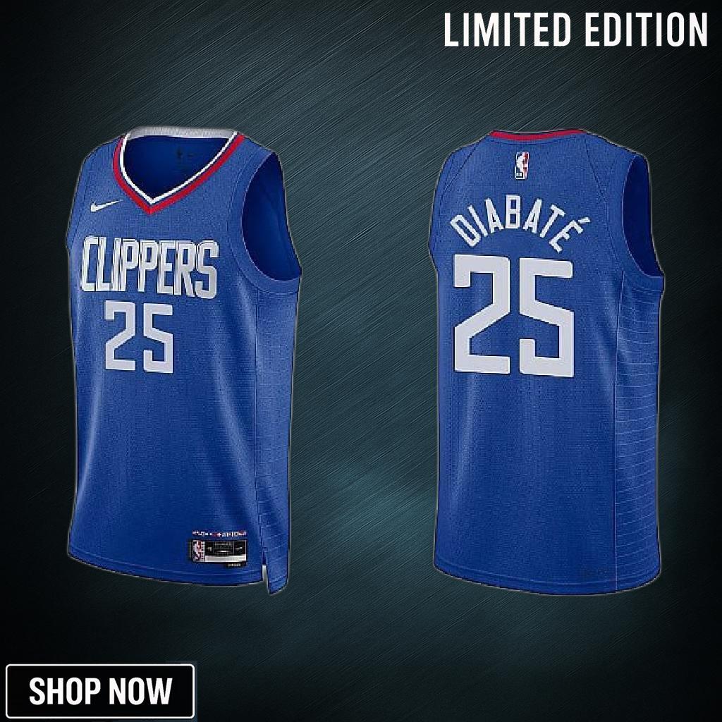 Los Angeles Clippers 25 Moussa Diabate -23 Icon Edition Blue Men Jersey