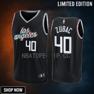 Los Angeles Clippers Ivica Zubac 40 City Edition Jersey -23 Fastbreak Black