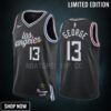 Los Angeles Clippers Paul George 13 -23 City Edition Black Jersey Swingman