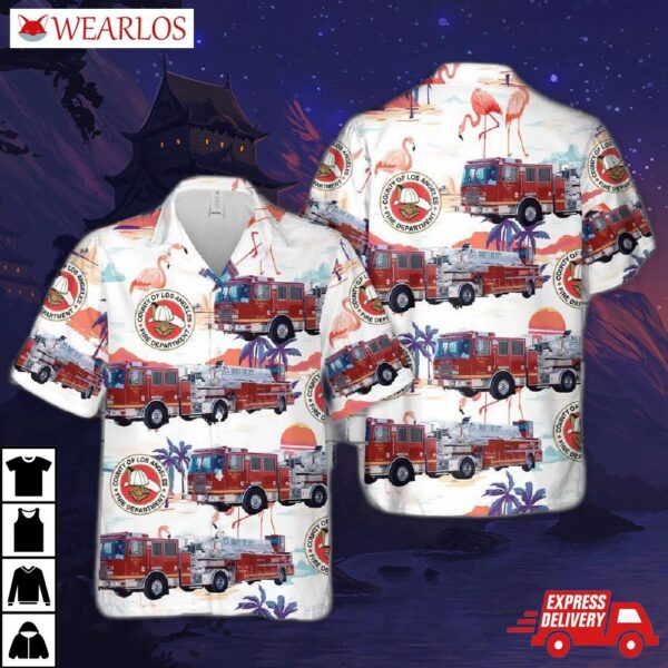 Los Angeles County Fire Department Hawaiian Shirt