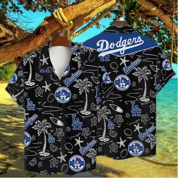Los Angeles Dodgers Beach Icons Hawaiian Shirt