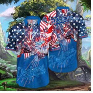 Los Angeles Dodgers Fireworks Celebration Hawaiian Shirt