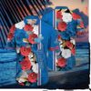 Los Angeles Dodgers Floral Stripe Hawaiian Shirt