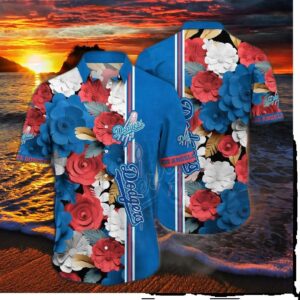 Los Angeles Dodgers Floral Vibe Hawaiian Shirt