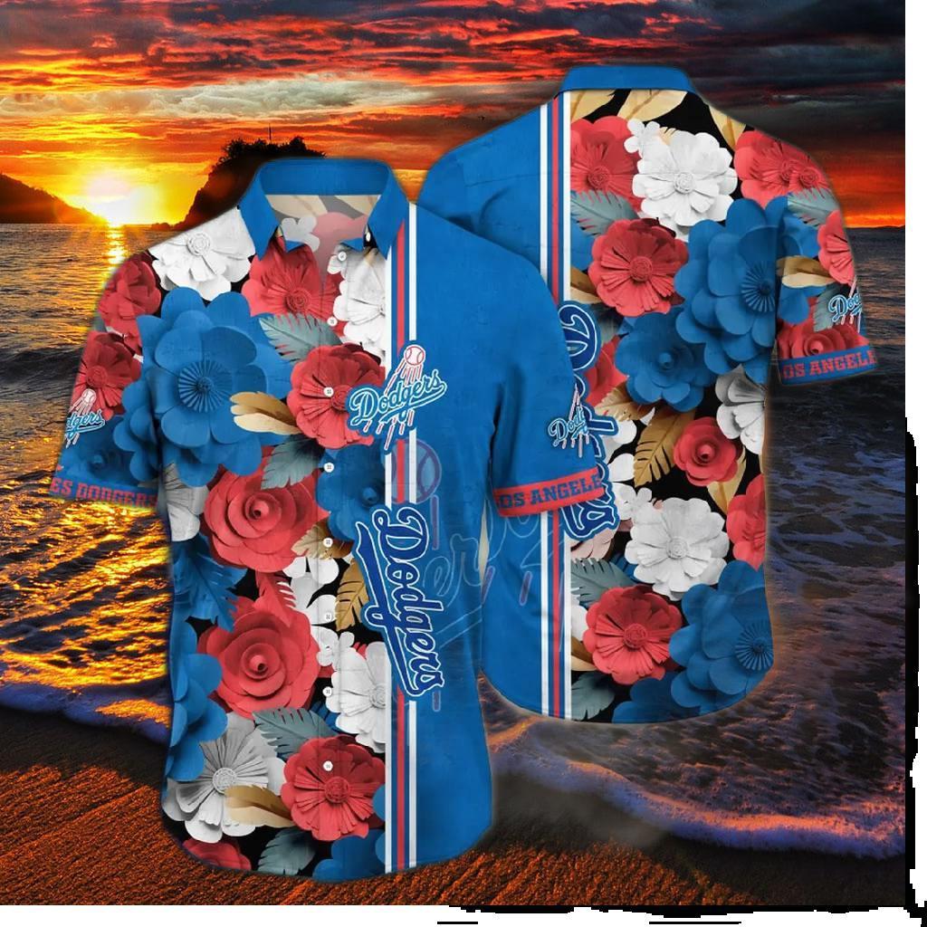 Los Angeles Dodgers Floral Vibe Hawaiian Shirt