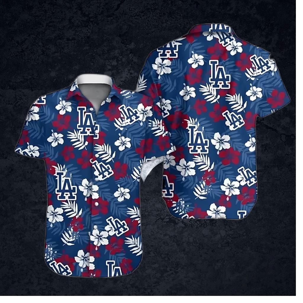Los Angeles Dodgers Hibiscus Paradise Hawaiian Shirt