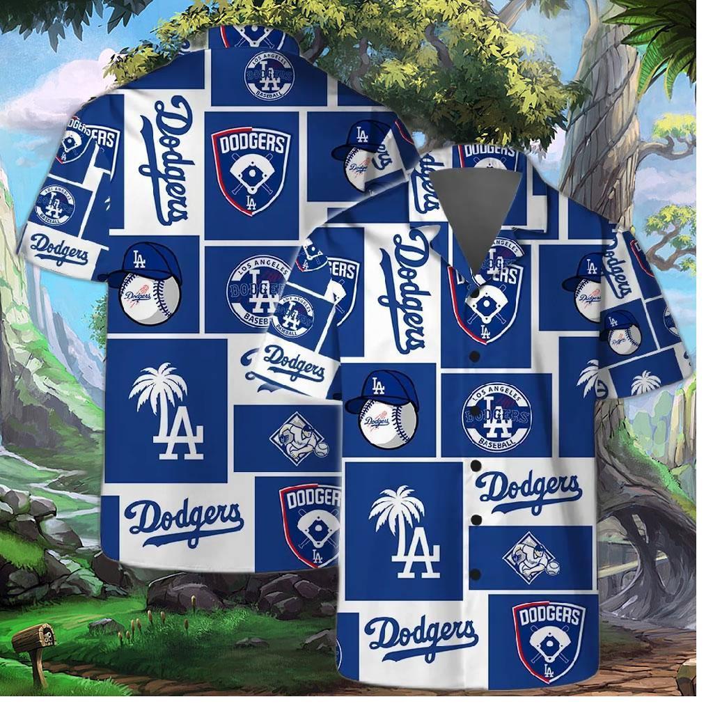 Los Angeles Dodgers Icon Block Hawaiian Shirt