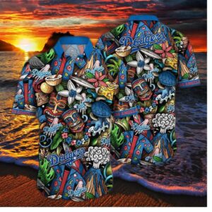 Los Angeles Dodgers Island Tiki Adventure Hawaiian Shirt