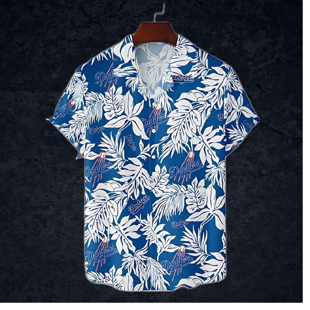 Los Angeles Dodgers Jungle Leaf Hawaiian Shirt