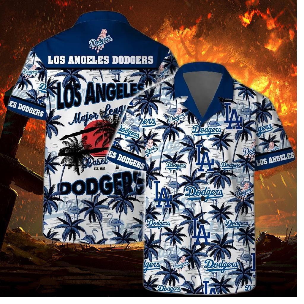 Los Angeles Dodgers Major League Baseball Palms Hawaiian Shirt