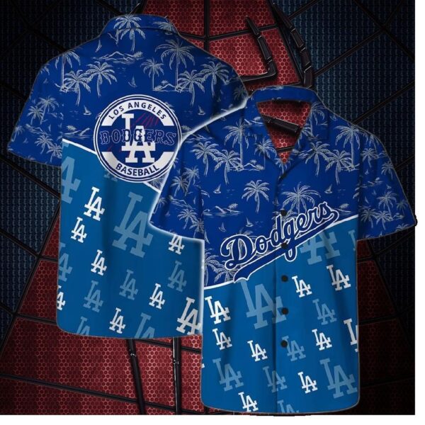 Los Angeles Dodgers Palm Paradise Hawaiian Shirt