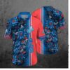 Los Angeles Dodgers Patriotic Stripe Floral Hawaiian Shirt