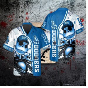Los Angeles Dodgers Skeleton Swag Hawaiian Shirt