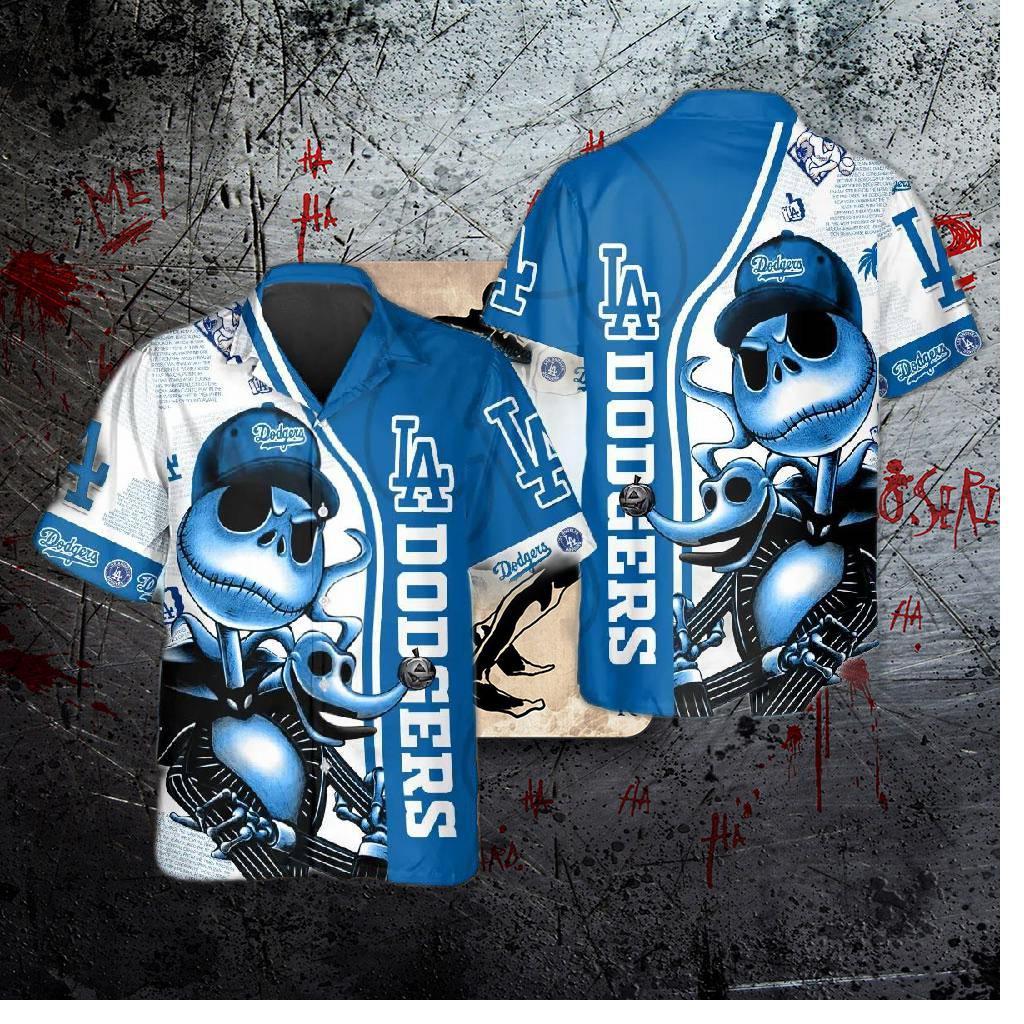 Los Angeles Dodgers Skeleton Swag Hawaiian Shirt