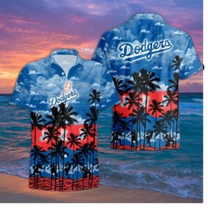 Los Angeles Dodgers Sunset Palm Hawaiian Shirt