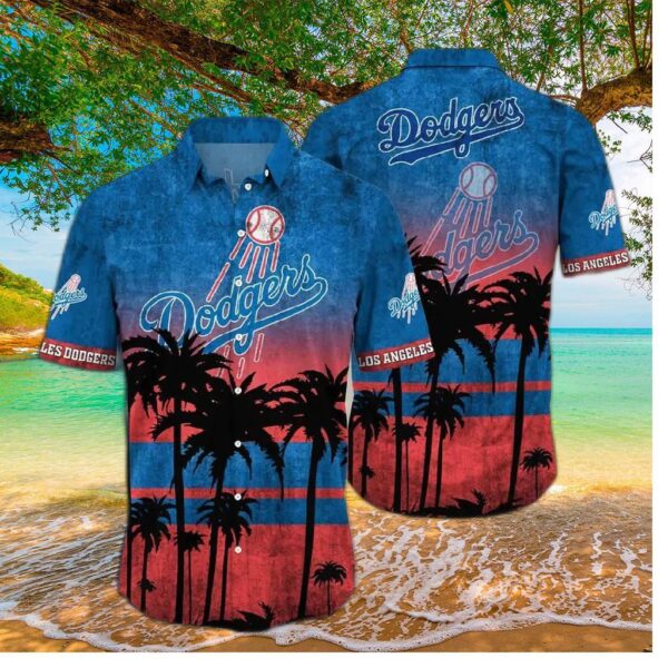 Los Angeles Dodgers Sunset Palms Hawaiian Shirt