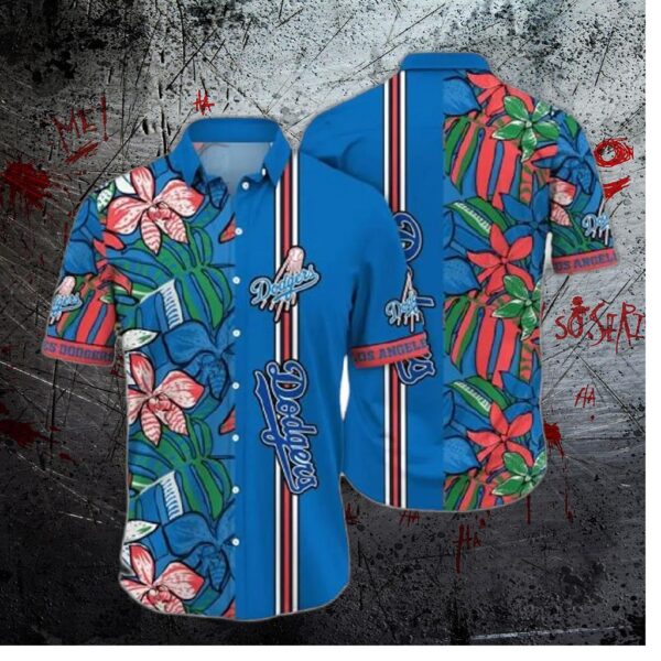 Los Angeles Dodgers Tropical Splash Hawaiian Shirt