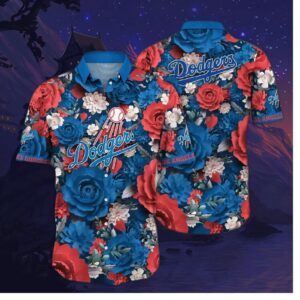 Los Angeles Dodgers Vibrant Bloom Hawaiian Shirt