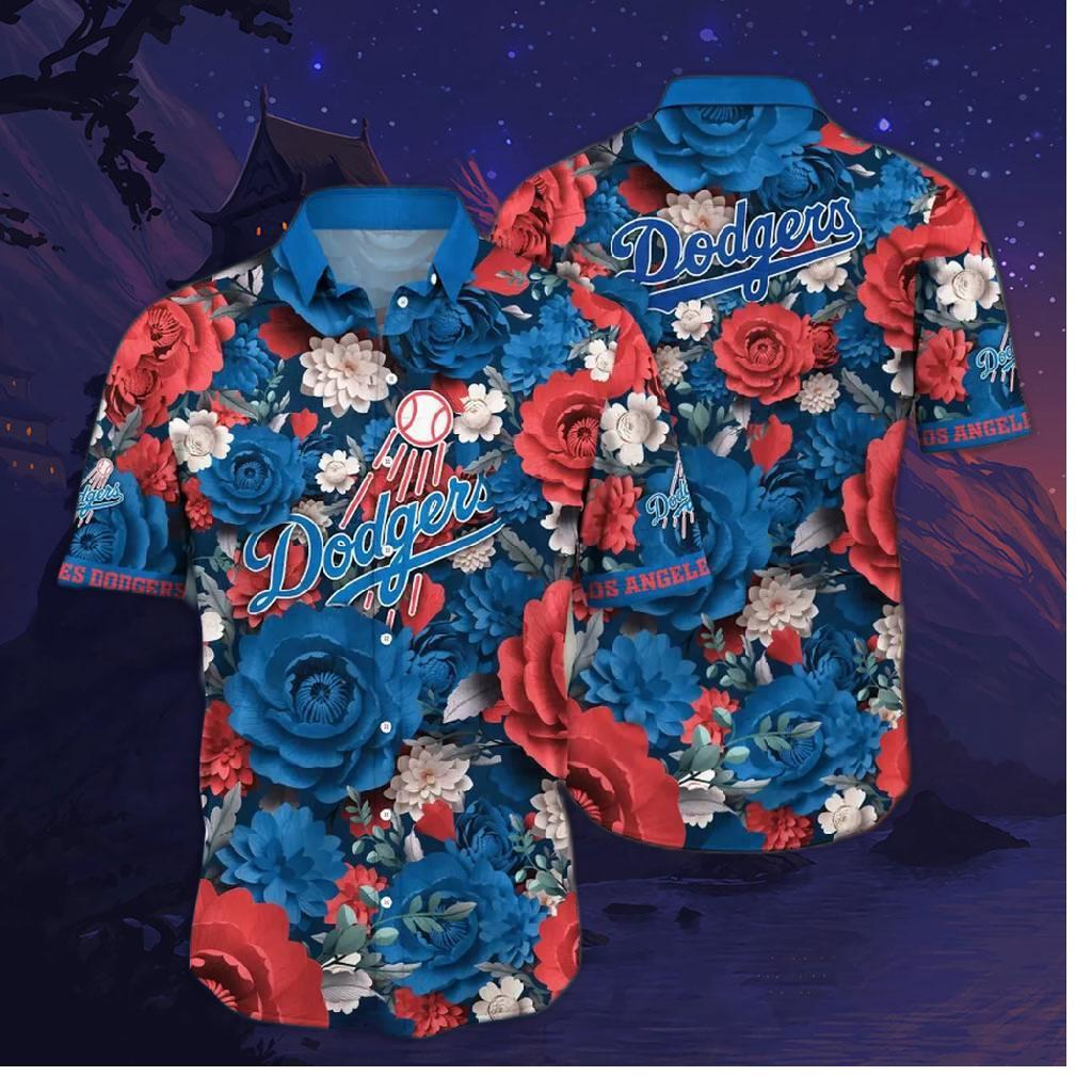 Los Angeles Dodgers Vibrant Bloom Hawaiian Shirt