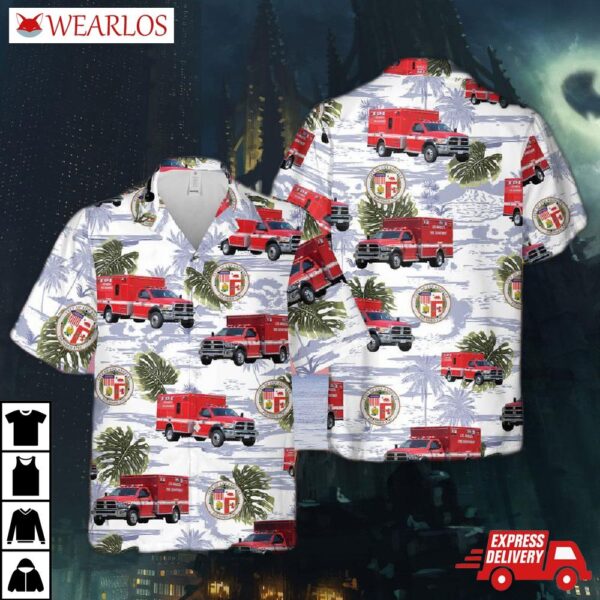 Los Angeles Fire Department Ems Hawaiian Shirt