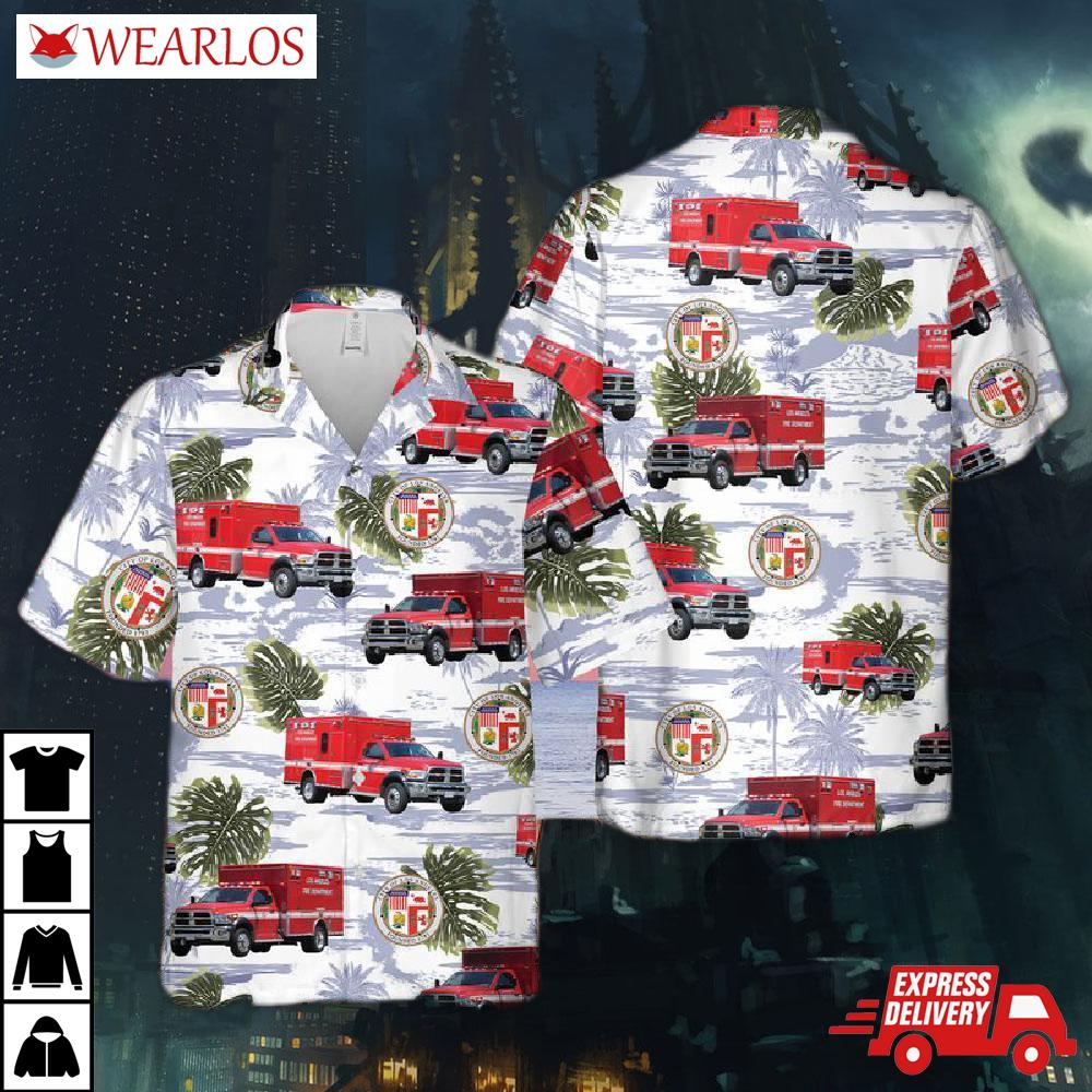 Los Angeles Fire Department Ems Hawaiian Shirt