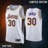 Los Angeles Lakers -23 Damian Jones 30 Association Edition White Jersey No.6 Patch