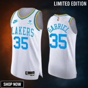 Los Angeles Lakers 35 Wenyen Gabriel White Jersey -23 Classic Edition