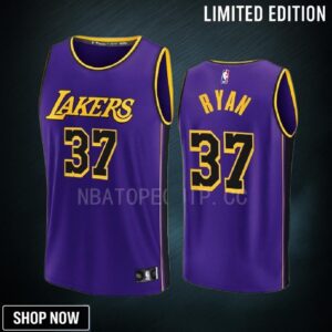 Los Angeles Lakers 37 Matt Ryan Statement Men Jersey -23 Fast Break Purple