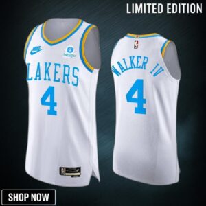 Los Angeles Lakers 4 Lonnie Walker Iv White Jersey -23 Classic Edition