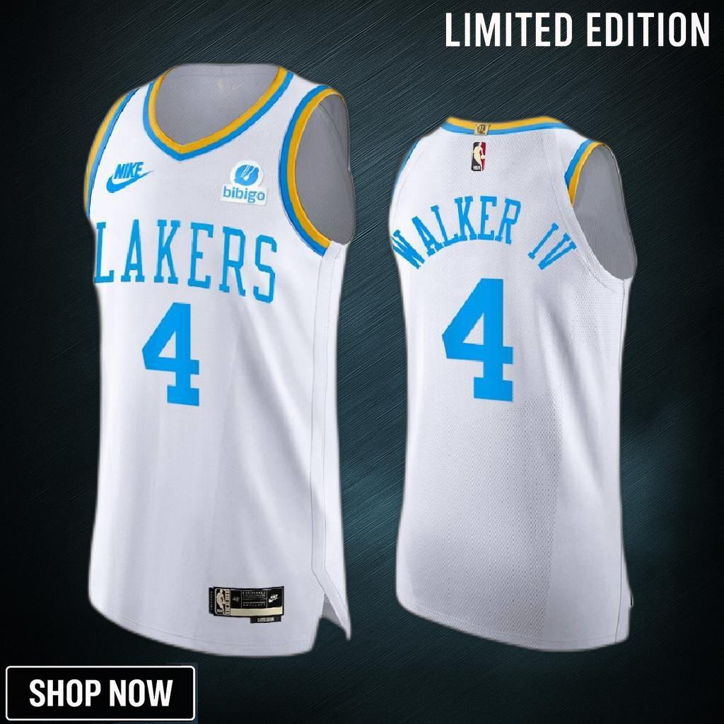 Los Angeles Lakers 4 Lonnie Walker Iv White Jersey -23 Classic Edition
