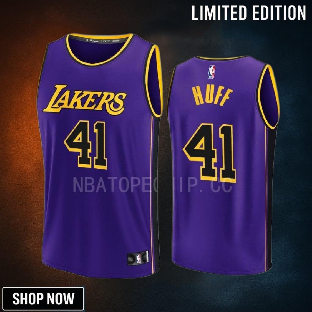 Los Angeles Lakers 41 Jay Huff Statement Men Jersey -23 Fast Break Purple