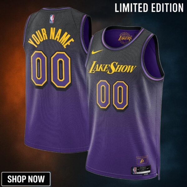 Los Angeles Lakers Nike City Edition Swingman Jersey - Custom Unisex
