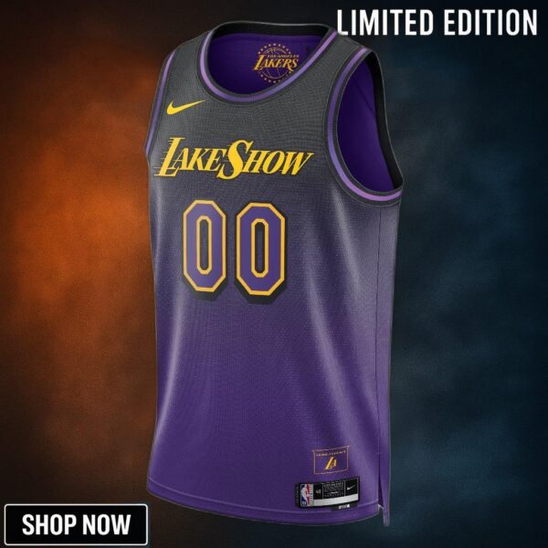 Los Angeles Lakers Nike City Edition Swingman Jersey - Custom Unisex