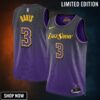 Los Angeles Lakers Nike City Edition Swingman Jersey - Purple Anthony Davis Unisex