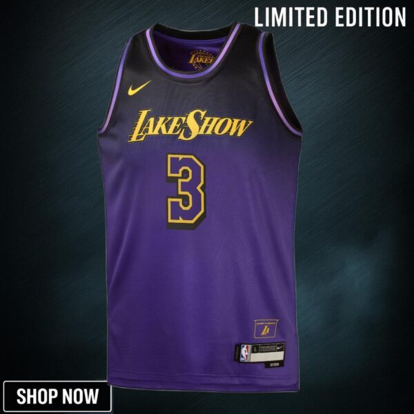 Los Angeles Lakers Nike City Edition Swingman Jersey - Purple Anthony Davis Youth